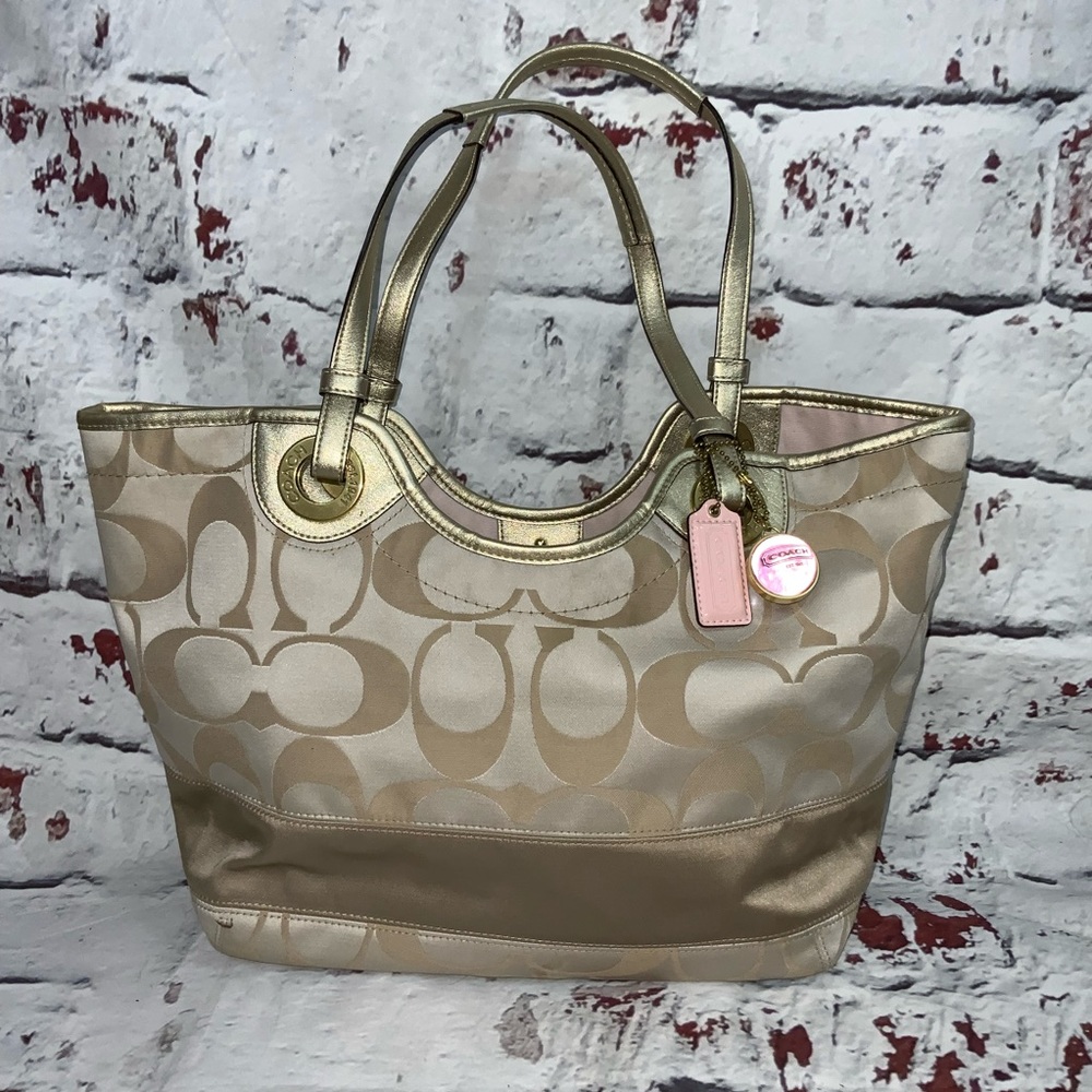 COACH Metallic Accent Handbag